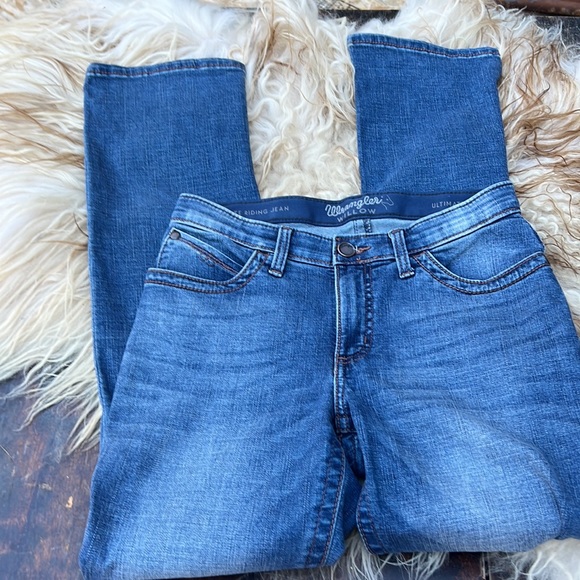 Wrangler Willow the ultimate riding Jean high rise straight leg elastic sz 7 - Picture 3 of 10
